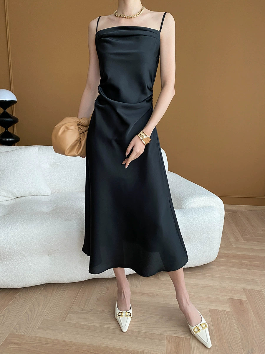 French-style halter dress