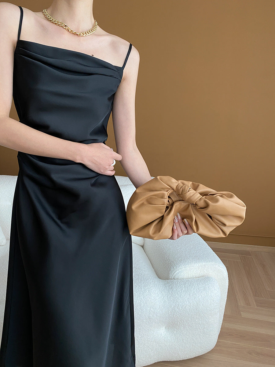 French-style halter dress