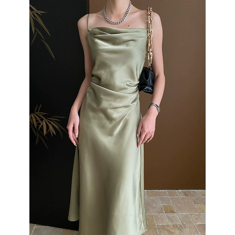 French-style halter dress