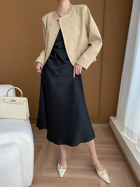 French-style halter dress